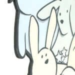 ADAM BROUILLETTE Original Bunny Column with Ohio Flag on Board - Image 4