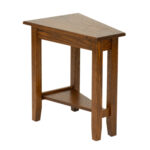 SCHROCK’S HERITAGE FURNITURE Quarter Sawn Oak Trapezoid Side Table