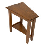SCHROCK’S HERITAGE FURNITURE Quarter Sawn Oak Trapezoid Side Table - Image 2