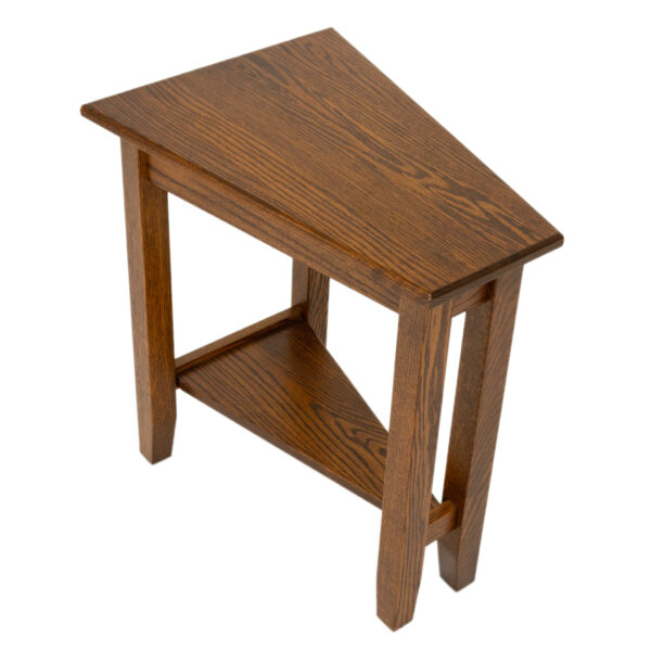 SCHROCK’S HERITAGE FURNITURE Quarter Sawn Oak Trapezoid Side Table - Image 2