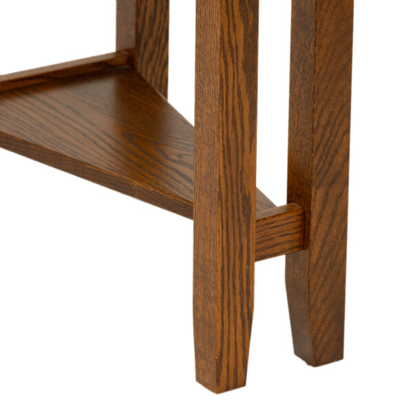 SCHROCK’S HERITAGE FURNITURE Quarter Sawn Oak Trapezoid Side Table - Image 3