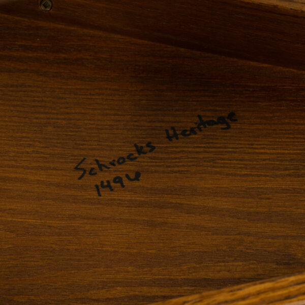 SCHROCK’S HERITAGE FURNITURE Quarter Sawn Oak Trapezoid Side Table - Image 4