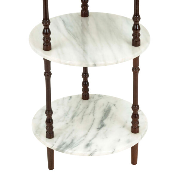 Vintage Italian Marble Three Tier Accent Table - Image 3