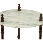 Vintage Italian Marble Three Tier Accent Table - Image 2