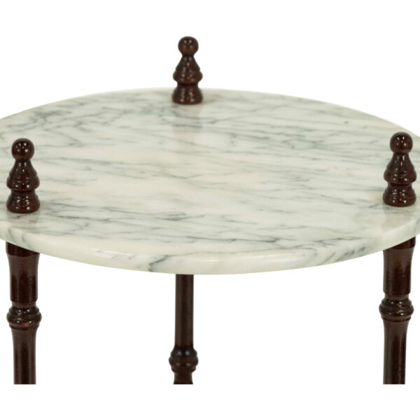 Vintage Italian Marble Three Tier Accent Table - Image 2