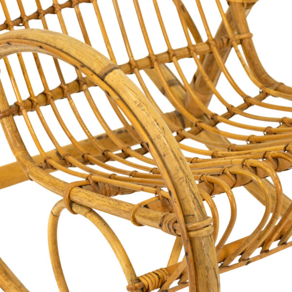 Vintage Mid Century FRANCO ALBINI Bamboo Rocker - Image 2