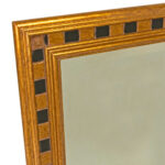 31” x 43” Gold and Black Check Framed Mirror - Image 2
