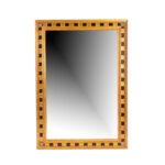 31” x 43” Gold and Black Check Framed Mirror