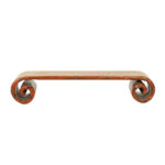 Chinese Tabletop Stand with Distressed Red Finish