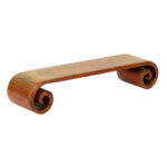 Chinese Tabletop Stand with Distressed Red Finish - Image 4