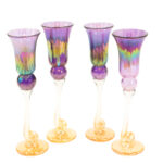 BRIONI 5 Piece Hand Blown Art Glass Set with Decanter and 4 Glasses - Image 5