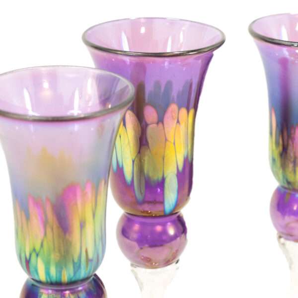 BRIONI 5 Piece Hand Blown Art Glass Set with Decanter and 4 Glasses - Image 6