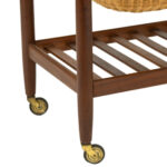 Vintage Danish Sewing Table with Wicker Basket by EJVIND JOHANSSON for FDB MØBLER - Image 5