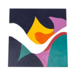 ADRIENNE WALKER HOARD Abstract on Shaped Canvas