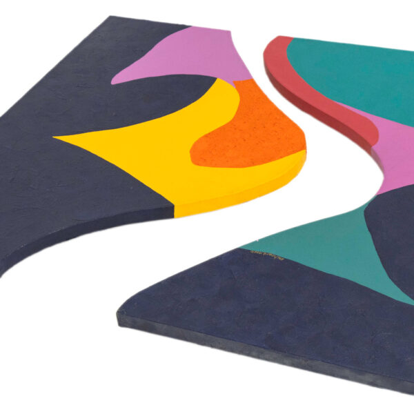 ADRIENNE WALKER HOARD  Abstract on Shaped Canvas - Image 5