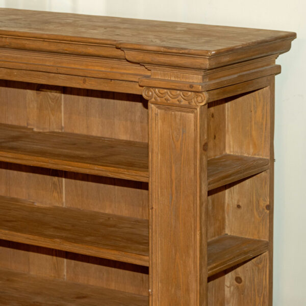Pine Console with Shelves and Column Details - Image 6