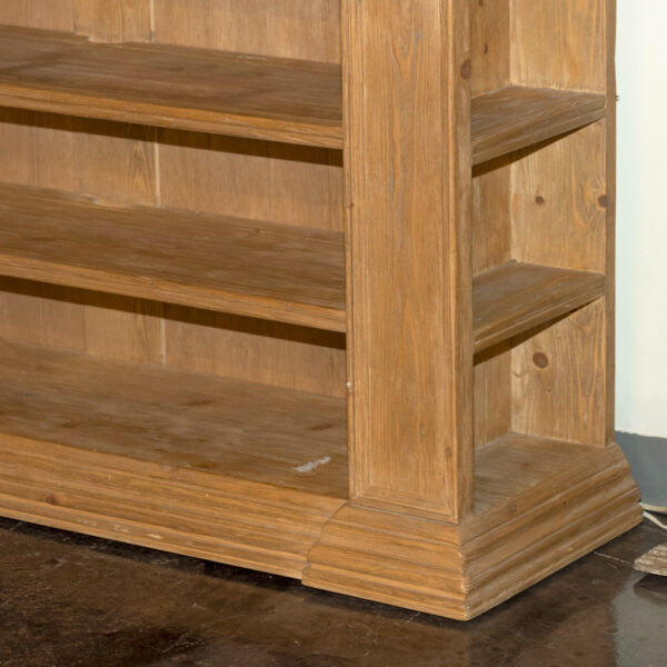 Pine Console with Shelves and Column Details - Image 5