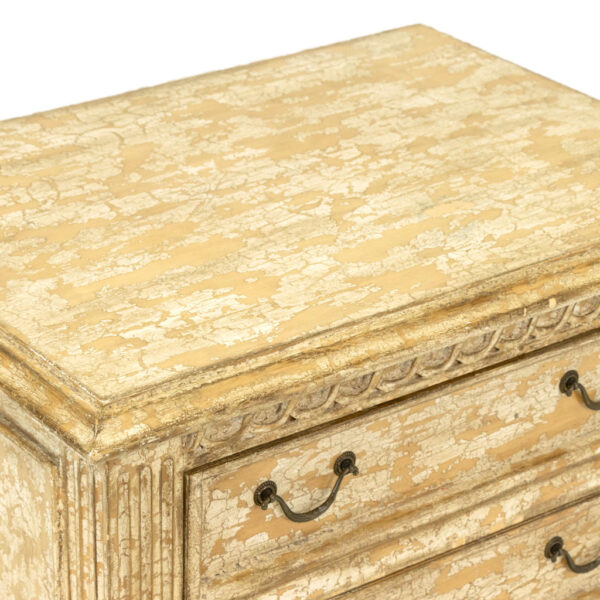 Two Drawer Nightstand with Distressed Off-White Finish - Image 2