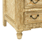 Two Drawer Nightstand with Distressed Off-White Finish - Image 3