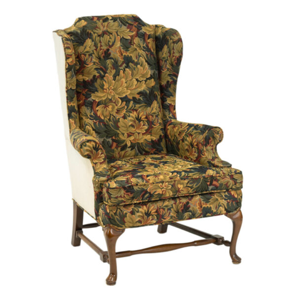 Floral Tapestry Style Upholstered Wing Chair - Image 5