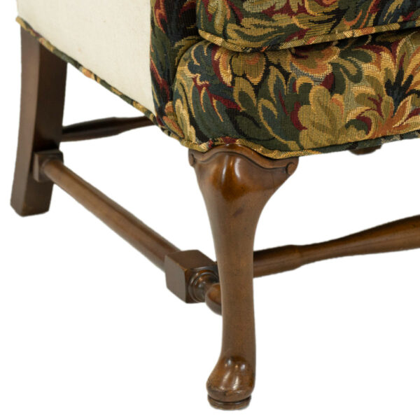 Floral Tapestry Style Upholstered Wing Chair - Image 4
