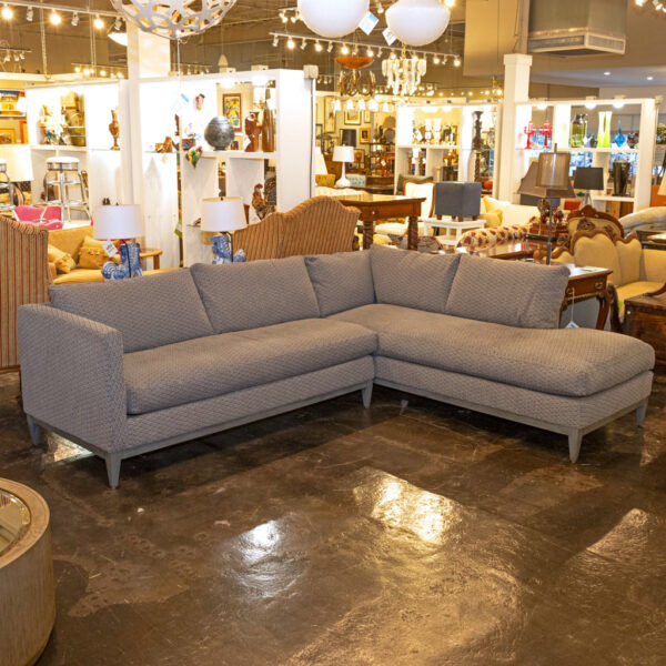 WARREN BARNETT INTERIORS 2 Piece Sectional Sofa with Diamond Pattern Upholstery - Image 7