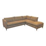 WARREN BARNETT INTERIORS 2 Piece Sectional Sofa with Diamond Pattern Upholstery