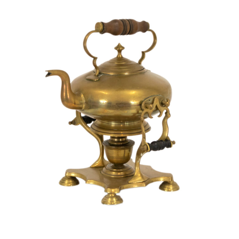 Antique Brass Kettle on Stand | Grandview Mercantile