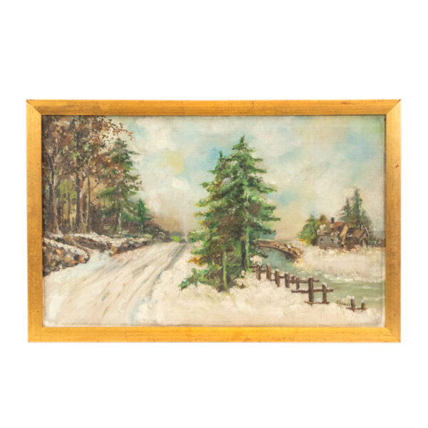 Original Painting of Snowy Landscape - Image 1