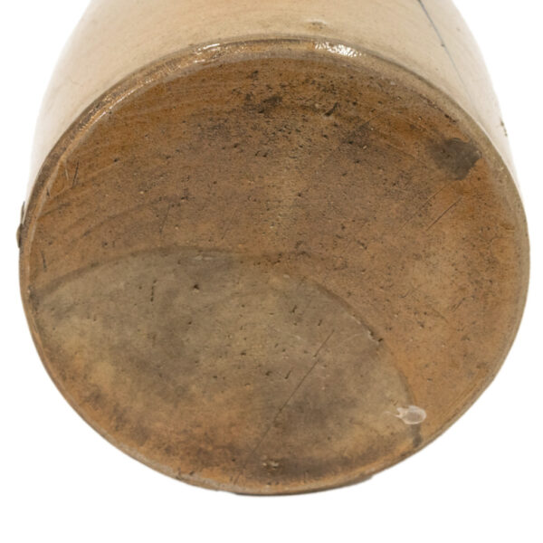 Large Stoneware Crock with Handle and Brown Glaze Drops - Image 5
