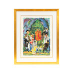 JUDITH YELLIN Judaic Themed Serigraph of Dancing Figures