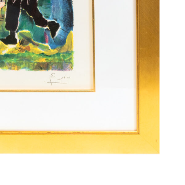 JUDITH YELLIN Judaic Themed Serigraph of Dancing Figures - Image 4
