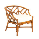 Pair of HENRY LINK Chinese Chippendale Rattan Chairs - Image 5