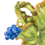 ANNA WEATHERLEY Hand Painted Porcelain Leaf Dish with Finger Loop - Image 3