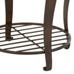 BERNHARDT Round Hammered Copper End Table on Iron Base - Image 4