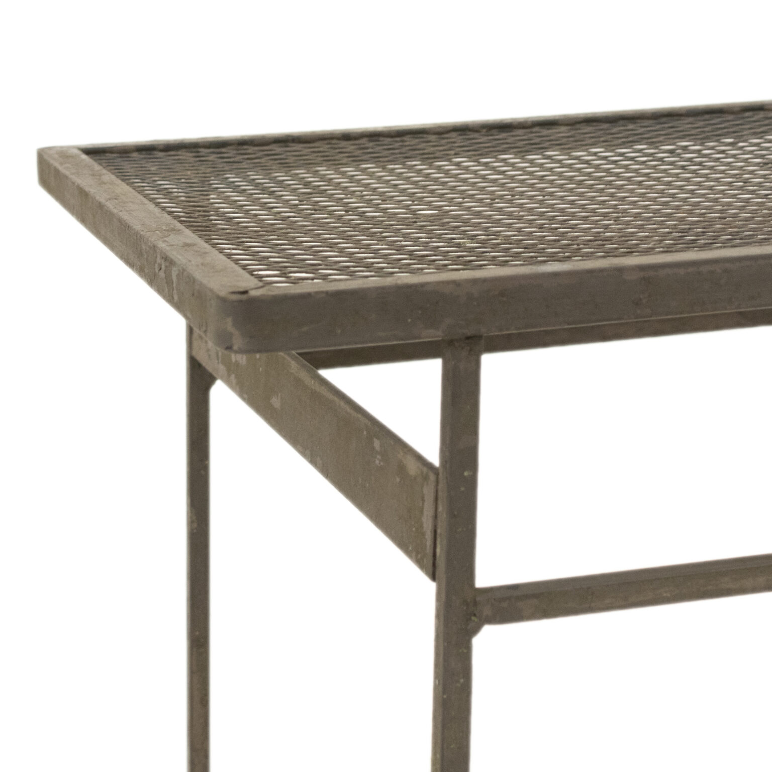 Vintage Wrought Iron Mesh Outdoor Coffee Table | Grandview Mercantile