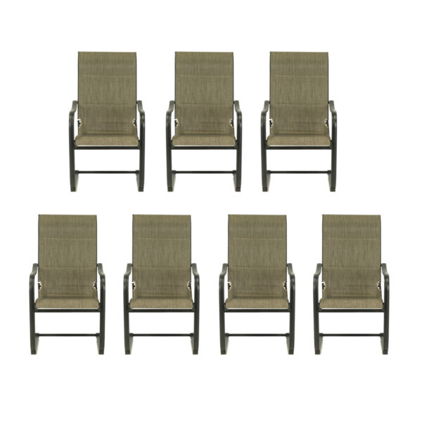 Set of 7 Outdoor Sling Chairs - Image 1