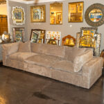 3 Piece Plush Down-Filled Sectional Sofa in Hearth Cement Brushed Woven Upholstery - Image 4