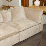 3 Piece Plush Down-Filled Sectional Sofa in Hearth Cement Brushed Woven Upholstery - Image 6