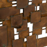 Rust Finish Metal Wall Candle Display - Image 2
