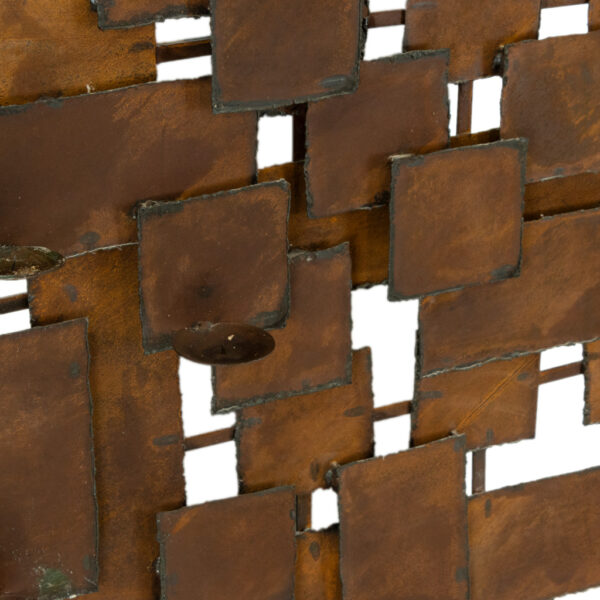 Rust Finish Metal Wall Candle Display - Image 2