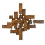 Rust Finish Metal Wall Candle Display - Image 3