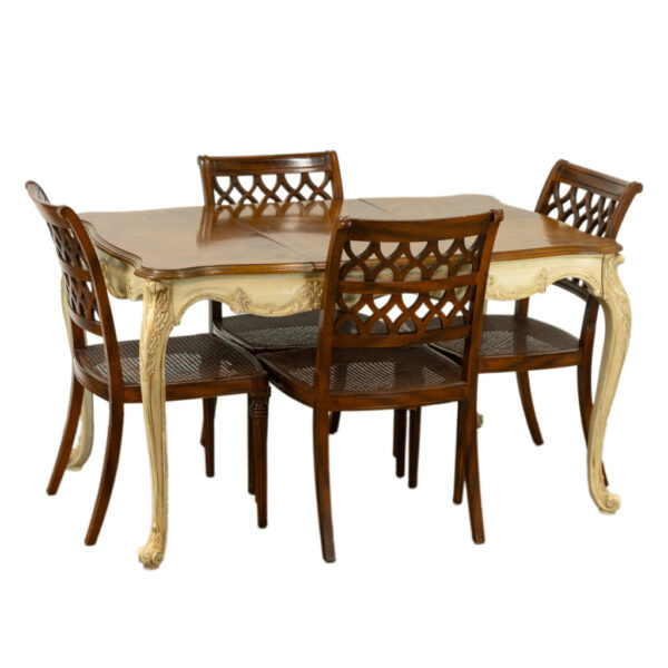 Century Chair Co French Provincial Dining Table With 4 Chairs And 2 