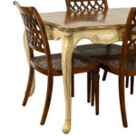 CENTURY CHAIR CO French Provincial Dining Table with 4 Chairs and 2 Leaves - Image 3