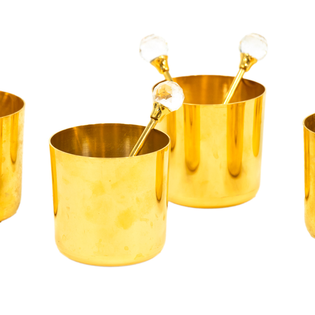 12 Piece VALERIO ALBARELLO 24 Karat Gold Plated Cocktail Set ...