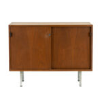 Vintage FLORENCE KNOLL Mid Century Modern Cabinet with Leather Pulls