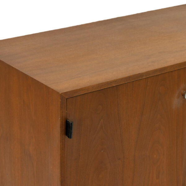 Vintage FLORENCE KNOLL Mid Century Modern Cabinet with Leather Pulls - Image 2