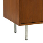 Vintage FLORENCE KNOLL Mid Century Modern Cabinet with Leather Pulls - Image 3