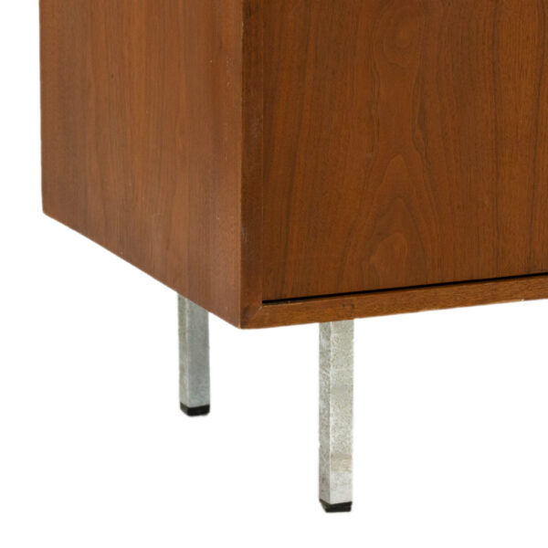 Vintage FLORENCE KNOLL Mid Century Modern Cabinet with Leather Pulls - Image 3