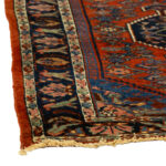 2’8 x 4’2 Semi-Antique Hand Knotted Heriz Serapi Wool Rug - Image 5